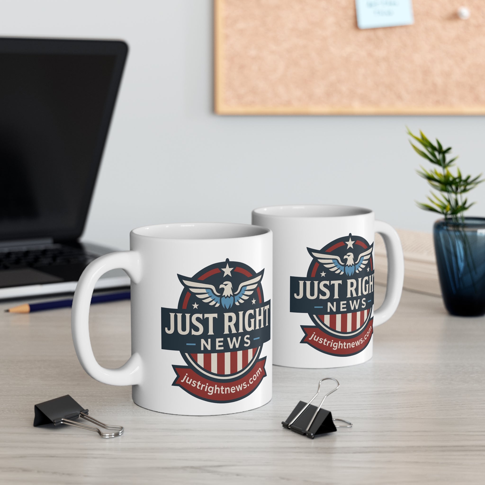 Patriotic Coffee Mug with Just Right News Logo, Ideal for Home Office, Gift for News Lovers, 11oz Mug for Independence Day, Veteran's [...]