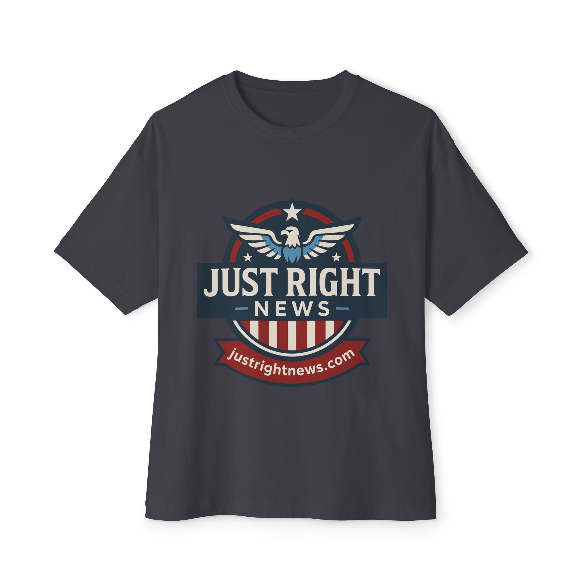 Patriotic Oversized T-Shirt, Just Right News Tee, American Flag Shirt, Comfortable Unisex Top, Casual Summer Wear