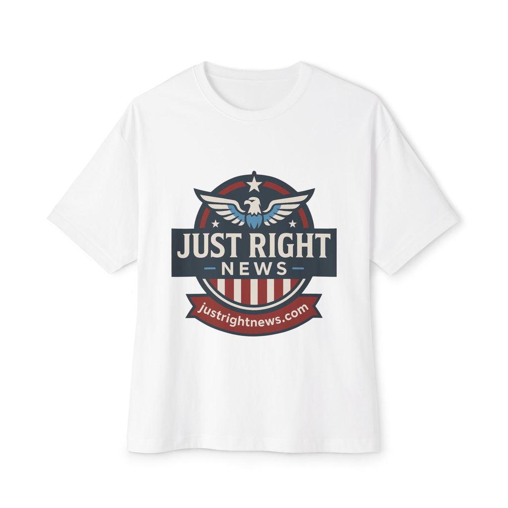 Patriotic Oversized T-Shirt, Just Right News Tee, American Flag Shirt, Comfortable Unisex Top, Casual Summer Wear