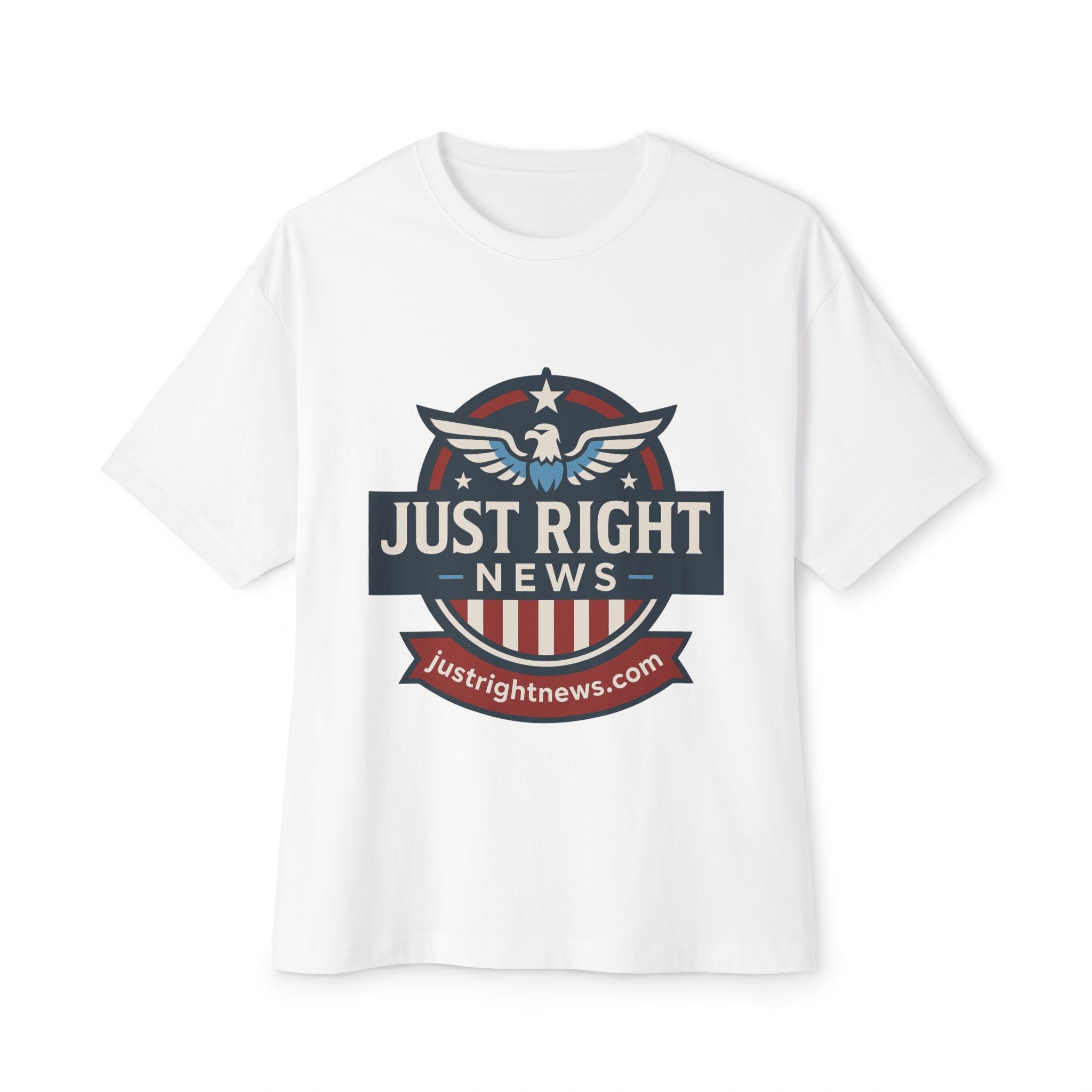 Patriotic Oversized T-Shirt, Just Right News Tee, American Flag Shirt, Comfortable Unisex Top, Casual Summer Wear
